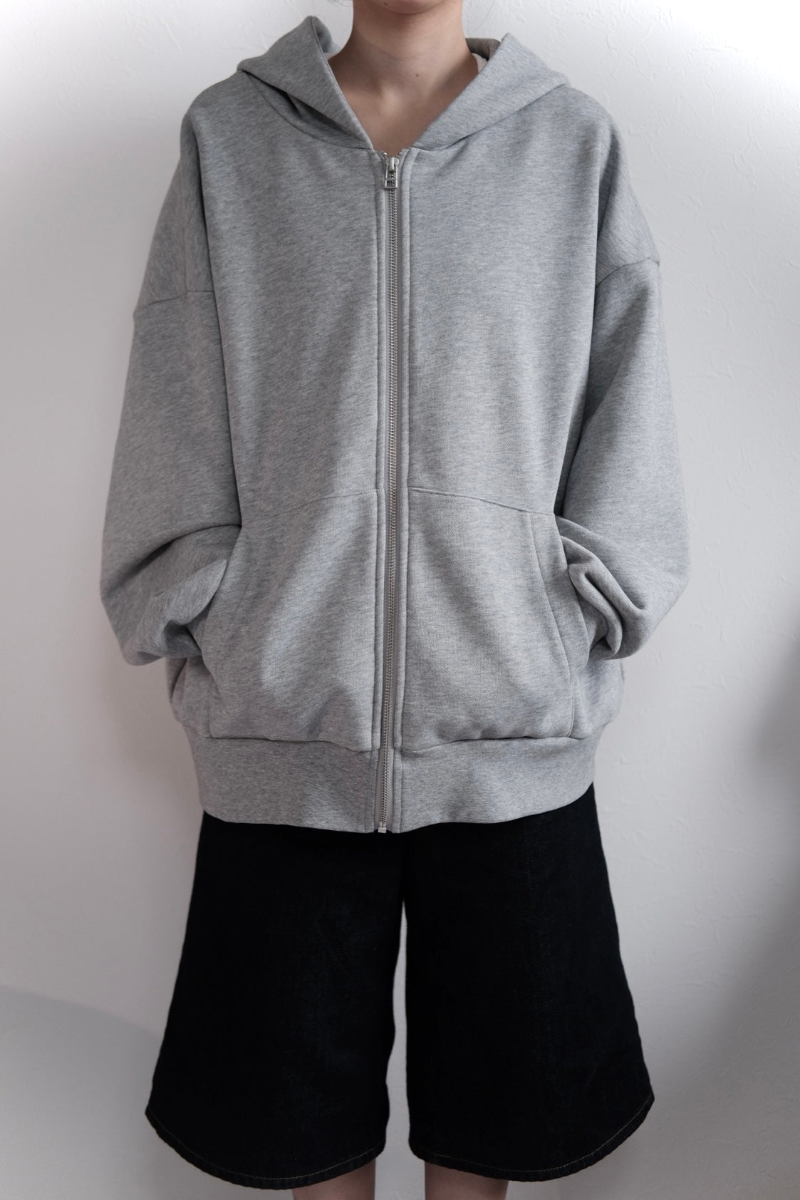 Thick Zip Parker gray