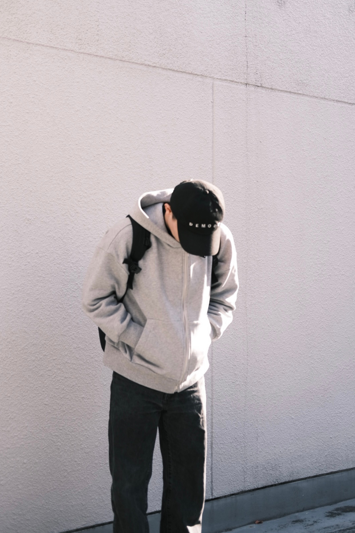 Thick Zip Parker gray
