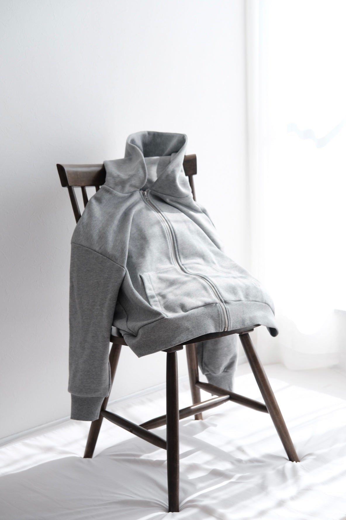 Thick Zip Parker gray