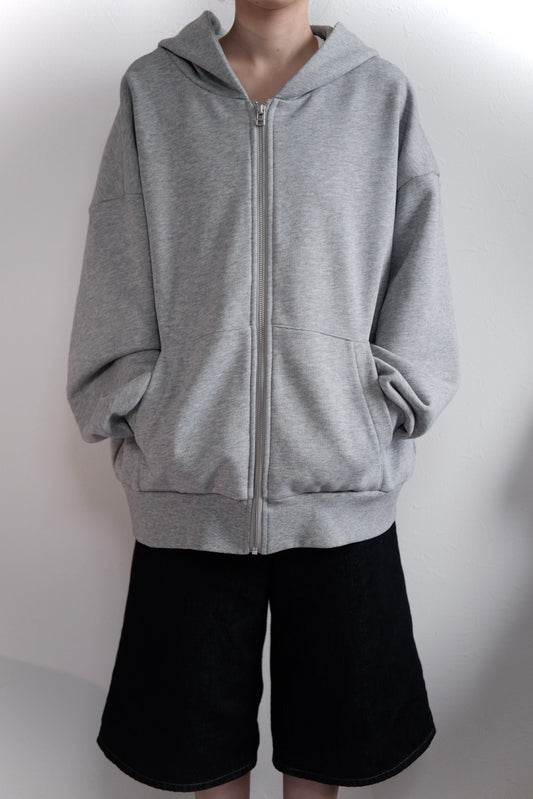 Thick Zip Parker gray
