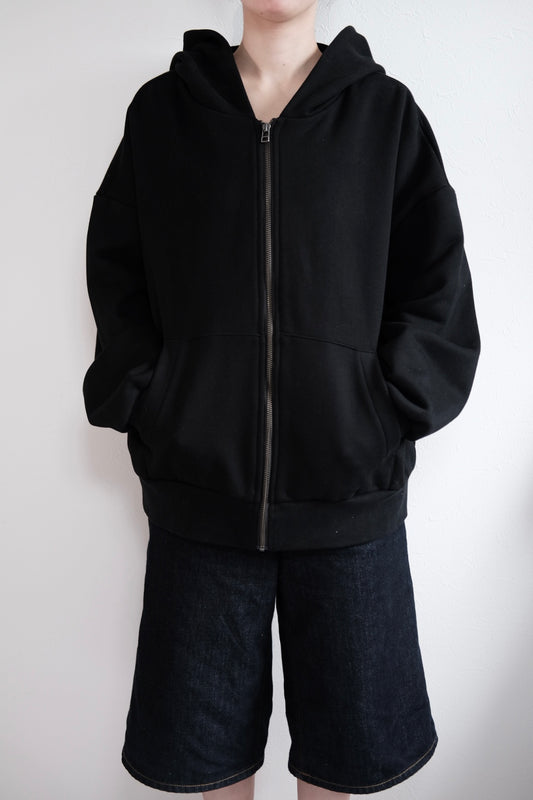 Thick Zip Parker black